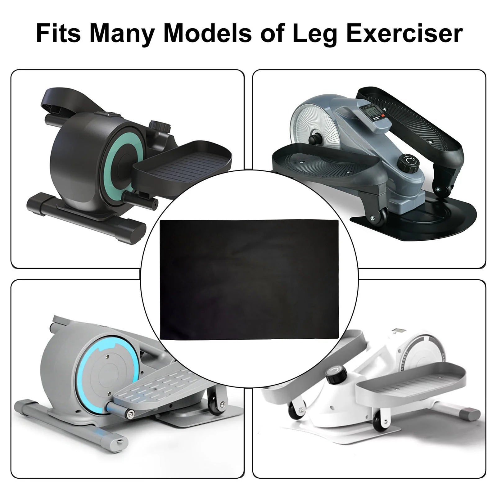 Ellipse Leg Exerciser Machine Non-Slip Mat Under-Desk Elliptical Peddler Floor Protection Mat Electric Seated Foot Pedal Exerciser Noise Reducing Anti-Slip Pad