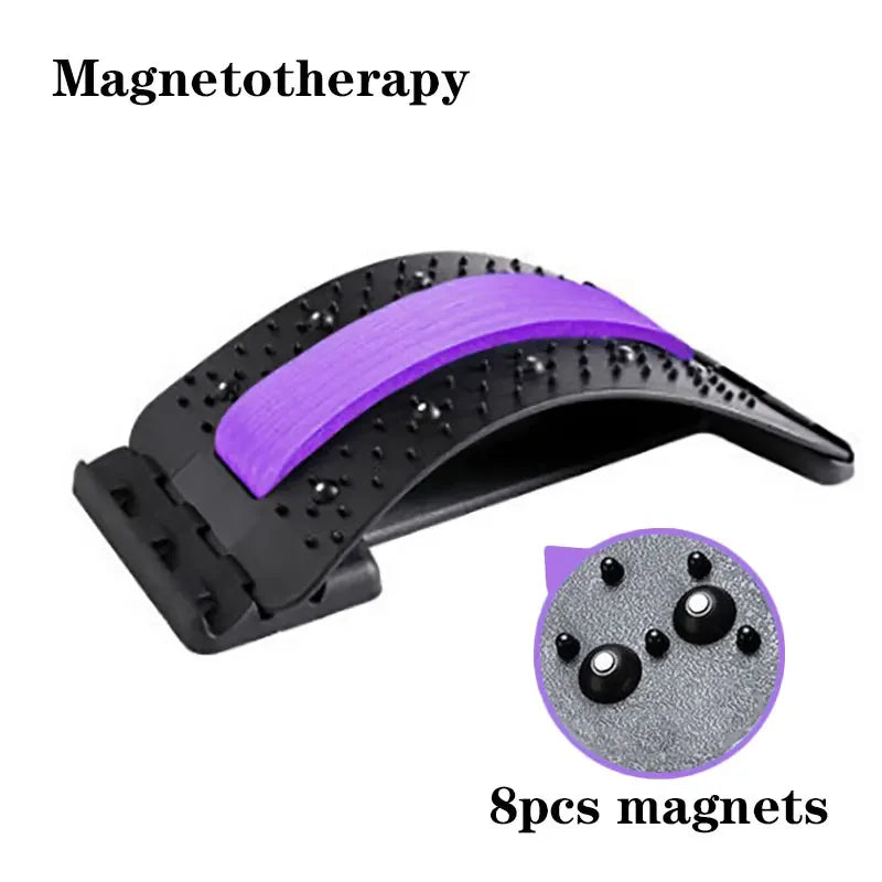 Magnetotherapy Multi-Level Adjustable Back Massager Stretcher Waist Neck Fitness Lumbar Cervical Spine Support Pain Relief